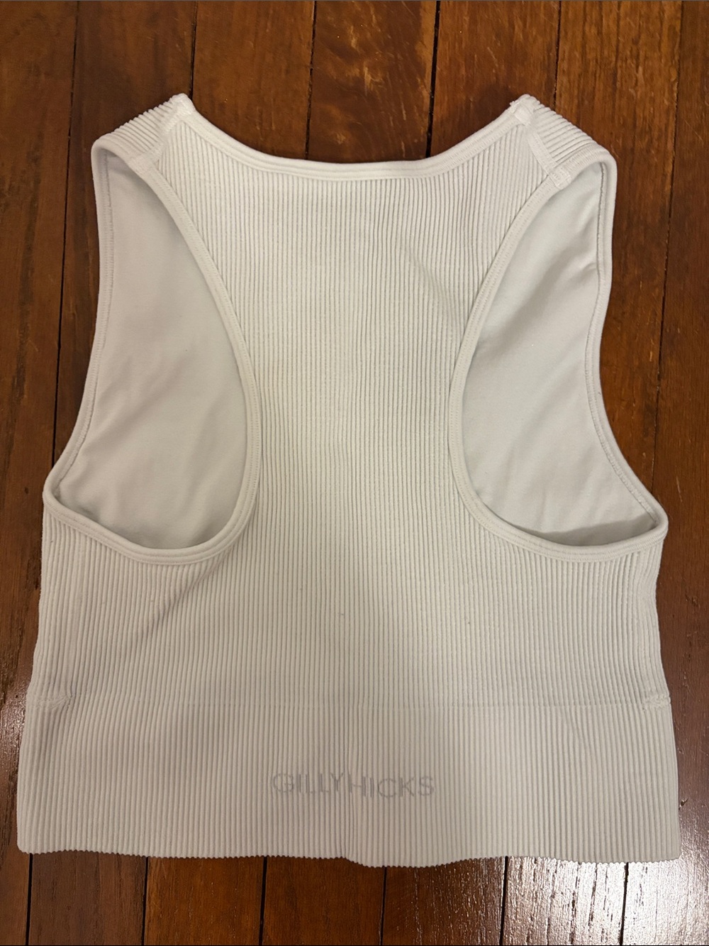 Gilly Hicks White Ribbed Cropped Tank - Picture 2 of 3